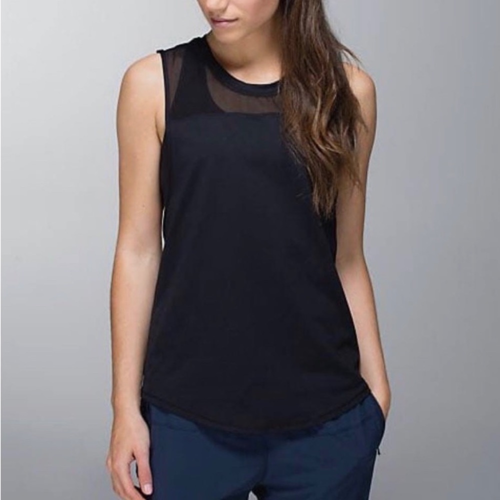 Lululemon Mesh Muscle Tank Black Size 4